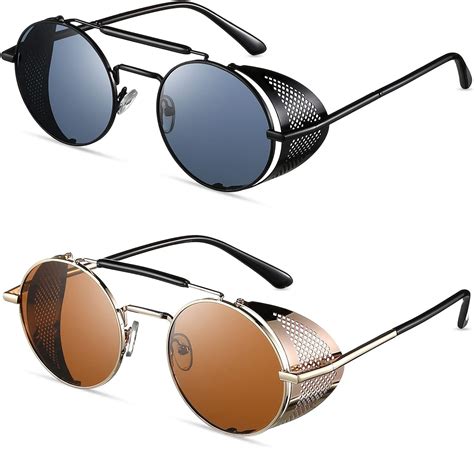 round sunglasses with side shield|circular sunglasses with side shields.